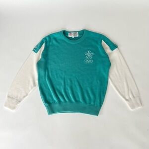 Vintage 1988 Calgary Olympics White Ram sweater